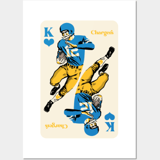 Los Angeles Chargers King of Hearts Posters and Art